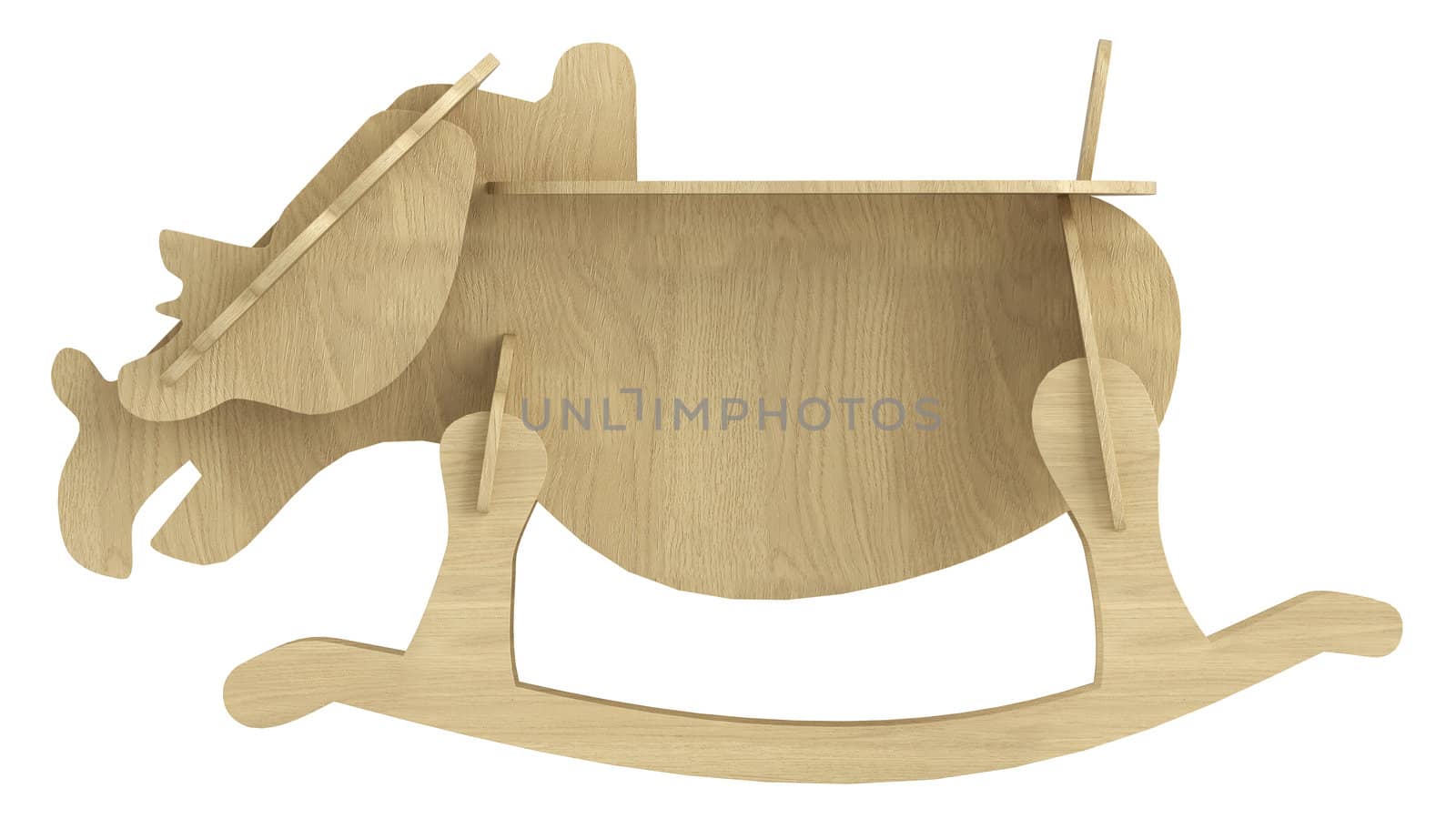 Stylised wooden rocking horse by AlexanderMorozov