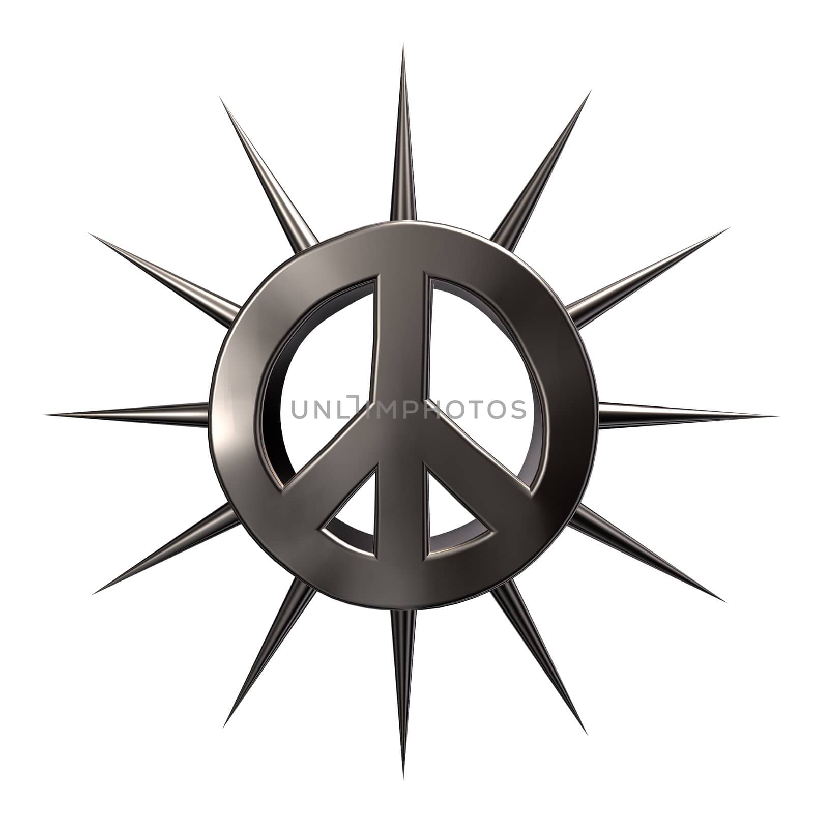 pacific symbol with thorns - 3dillustration