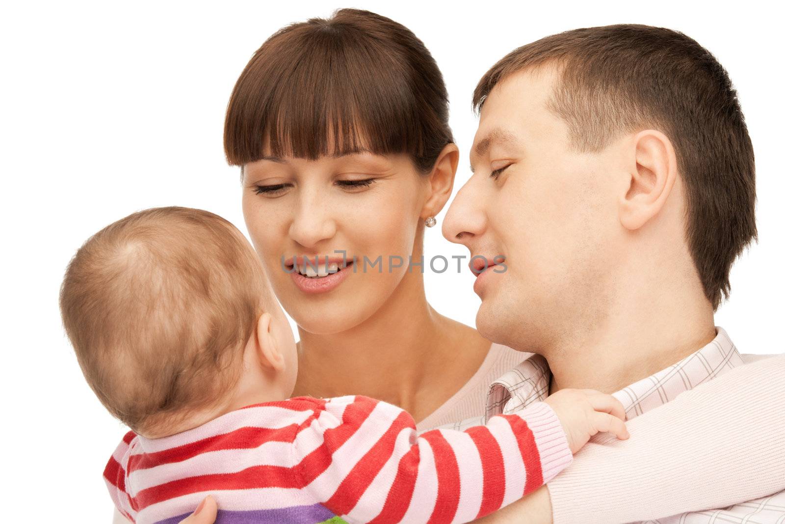 happy mother and father with adorable baby by dolgachov