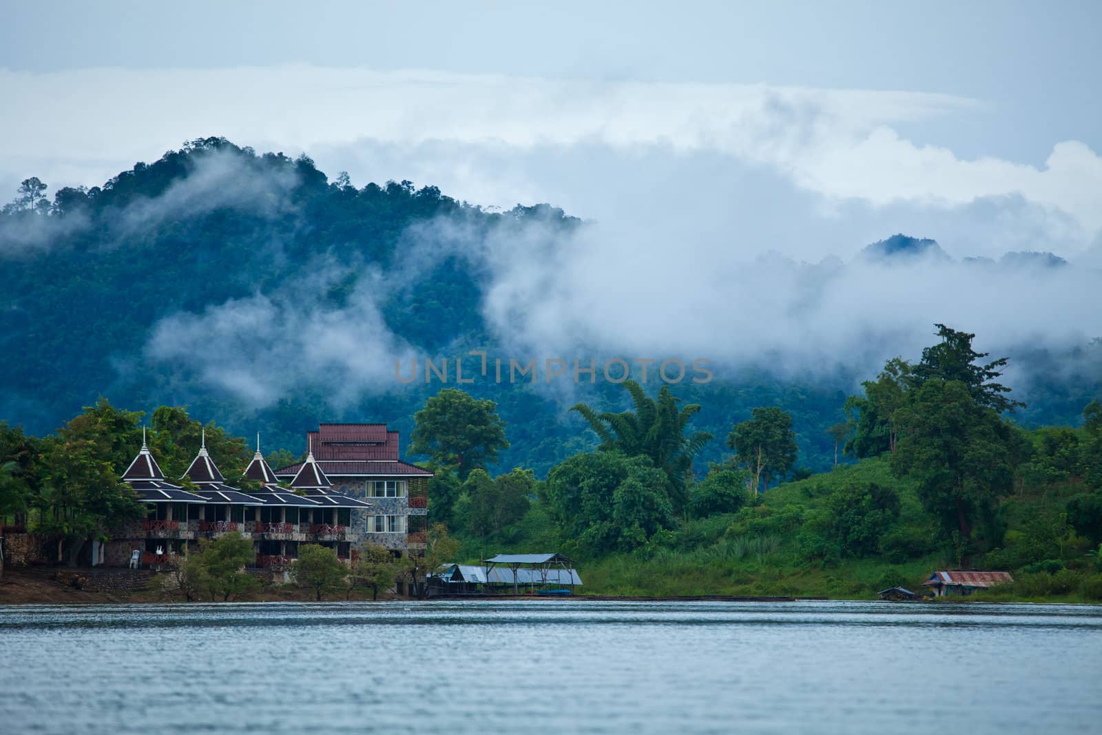 Clouds village and mountain in Kanjanaburi, Thailand
