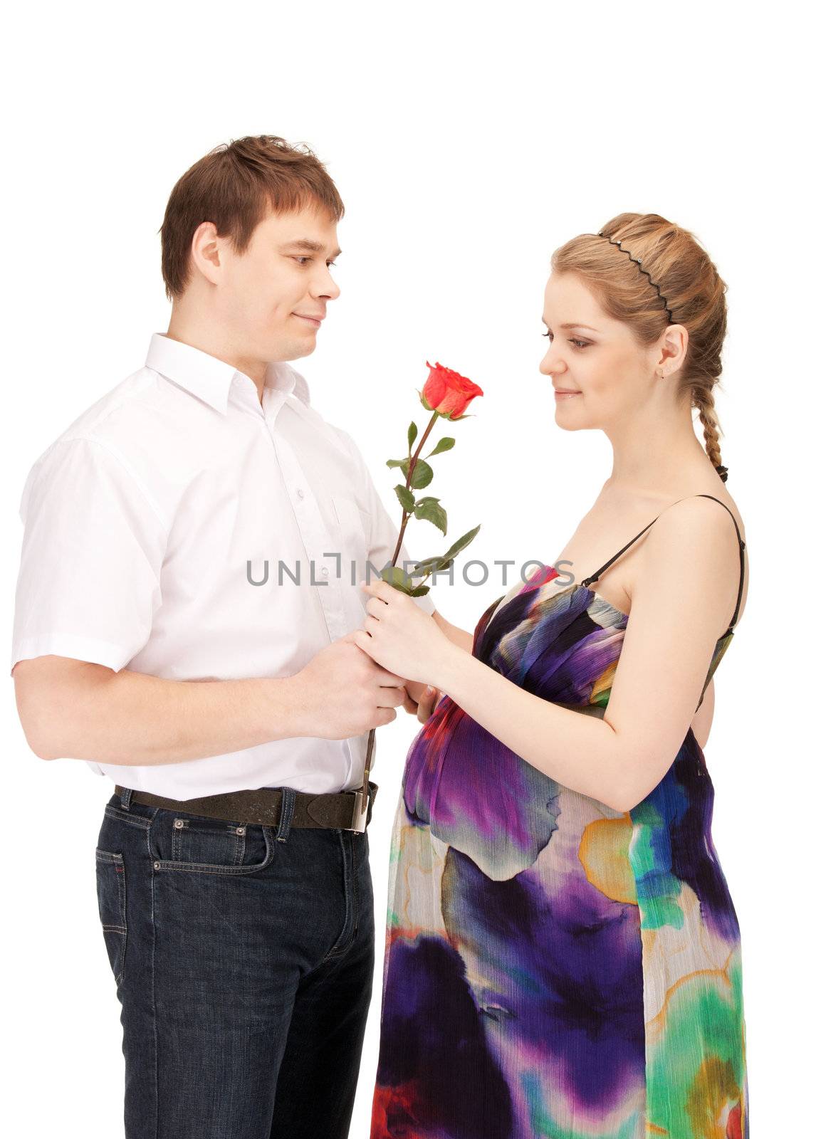 picture of happy pregnant couple waiting for baby