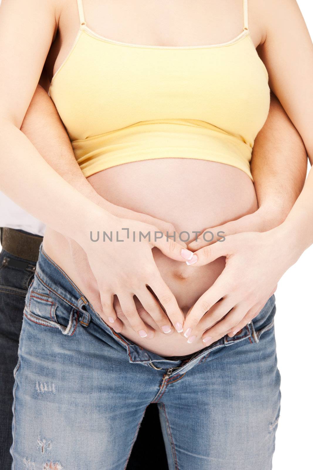 picture of pregnant couple waiting for baby
