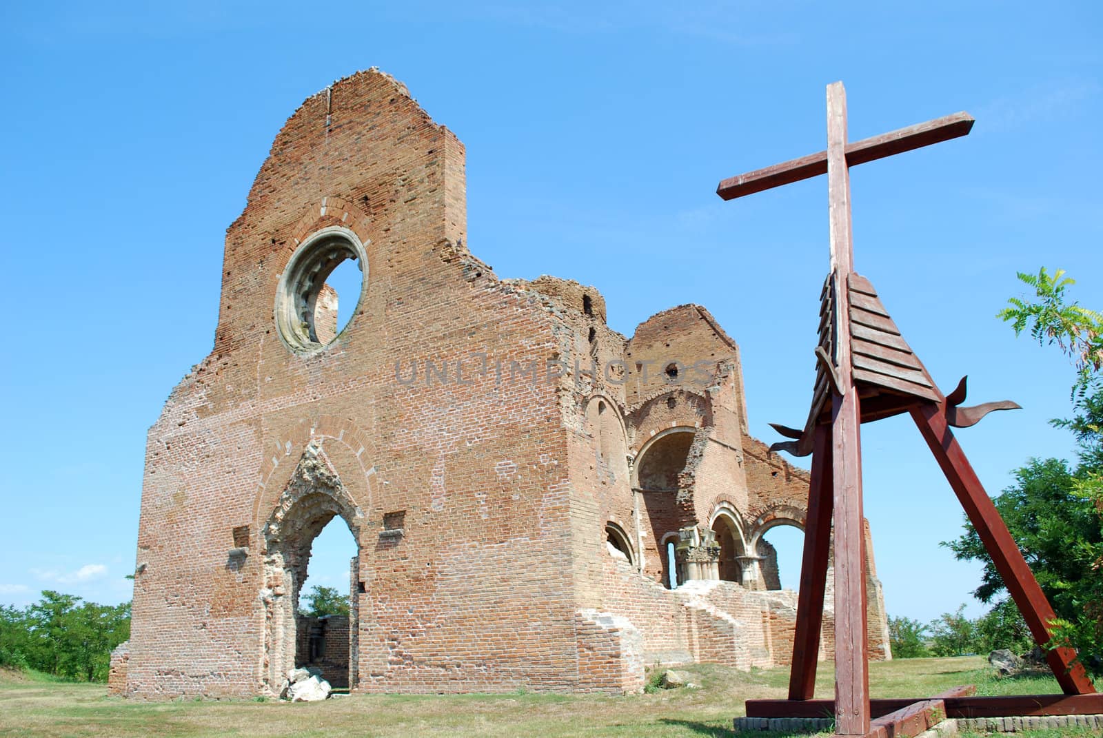 Old abandoned catholic church ruin