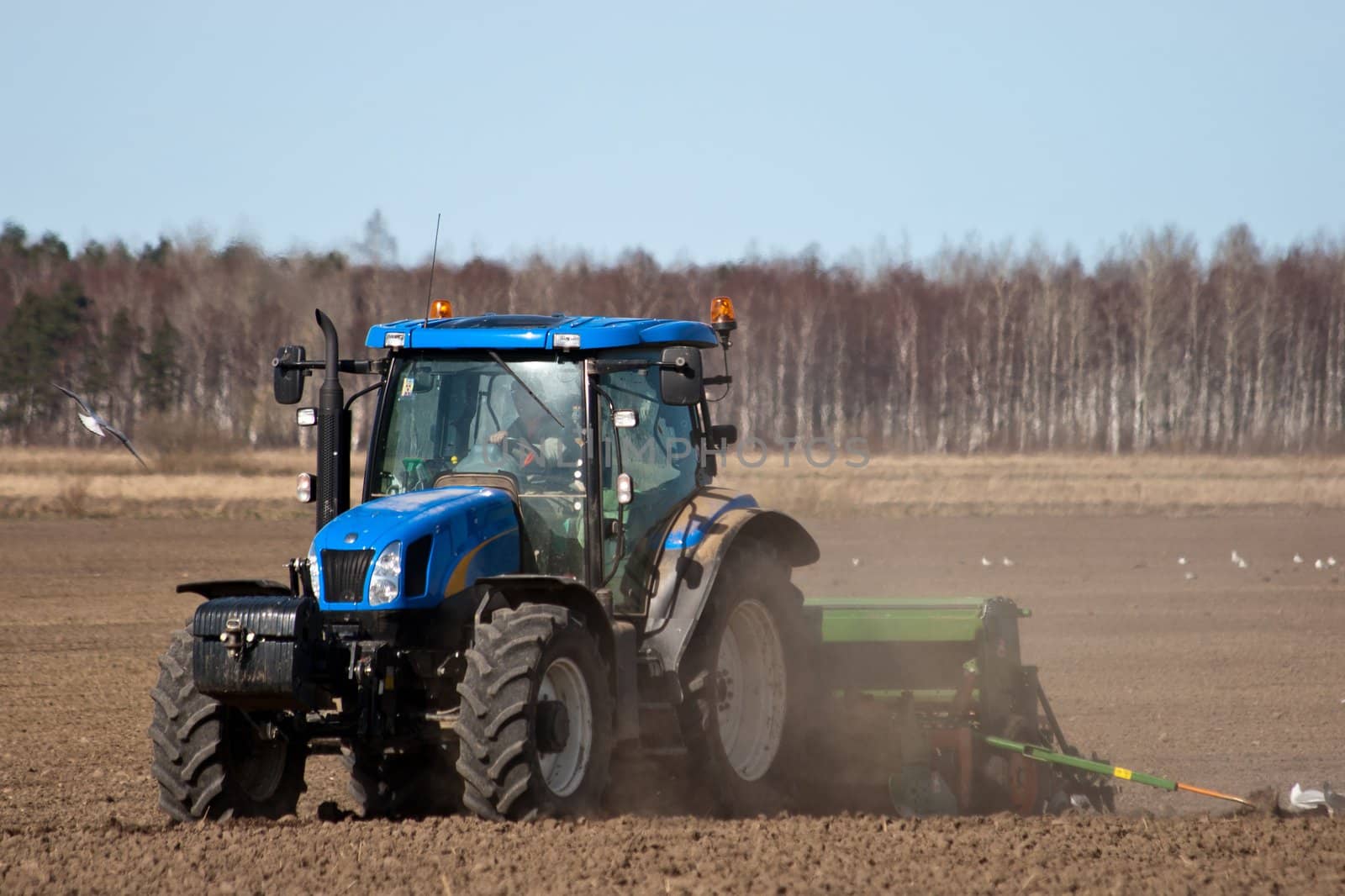 Tractor seeding
