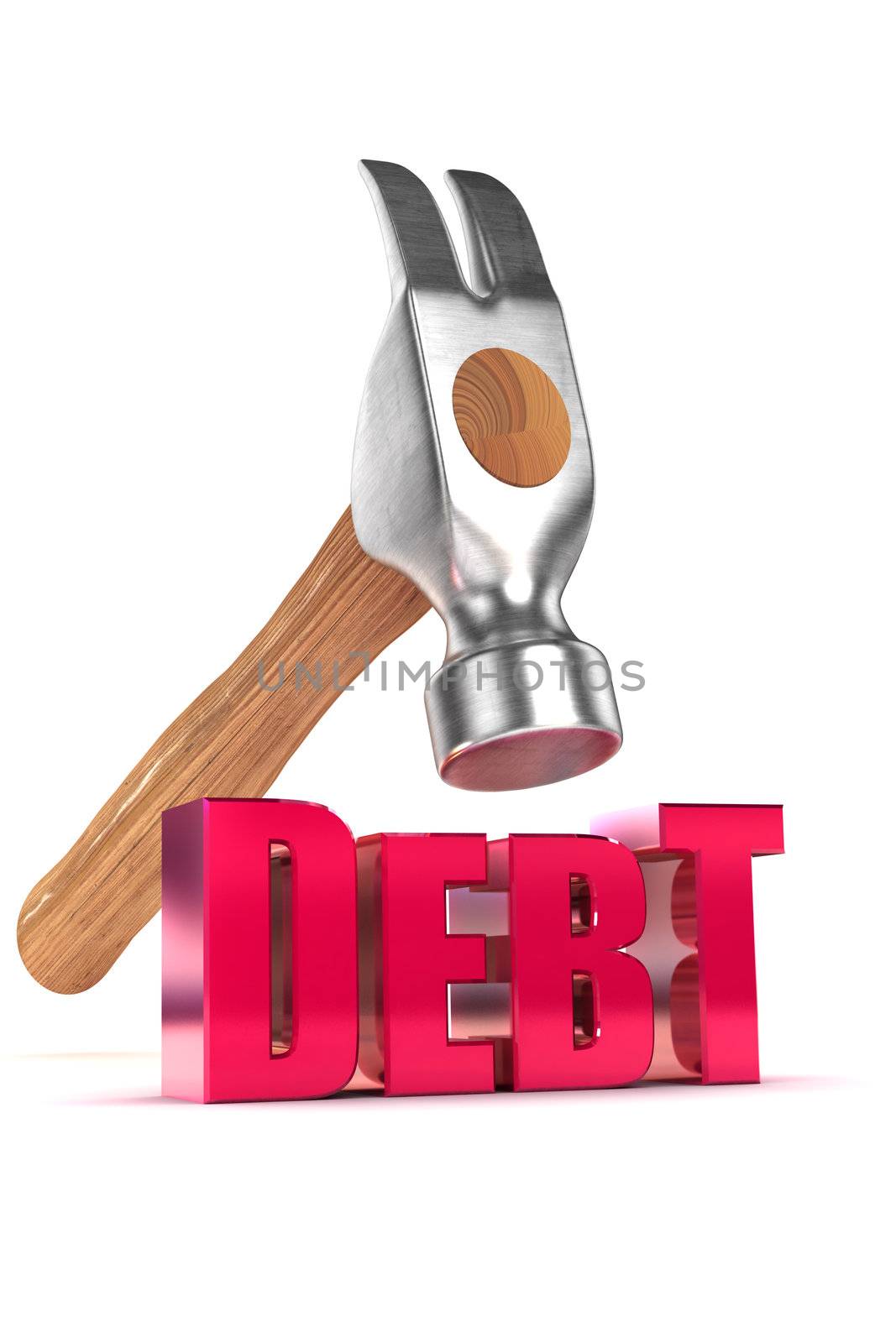 A Colourful 3d Rendered Bad Debt Concept Illustration