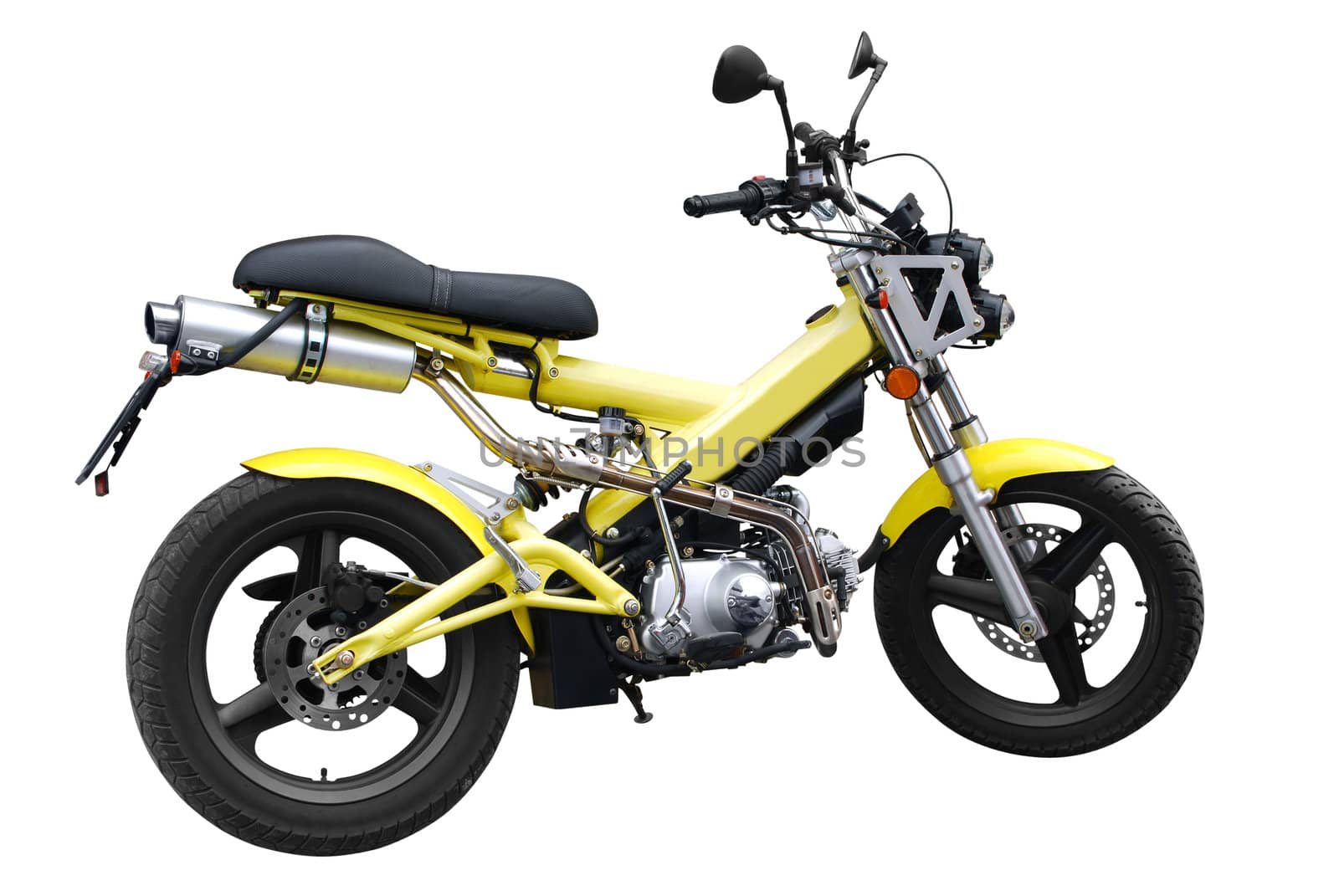 Little motorbike isolated on white