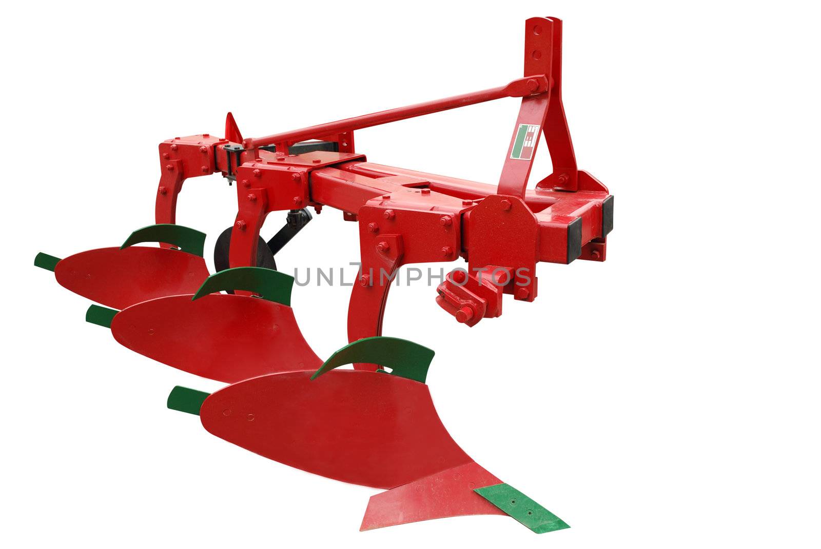 Plow isolated on white background