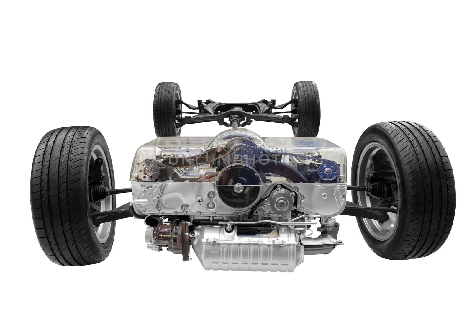 Truck transmission isolated on white