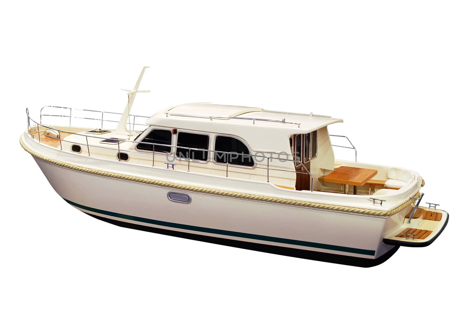 Luxury yacht isolated on white background