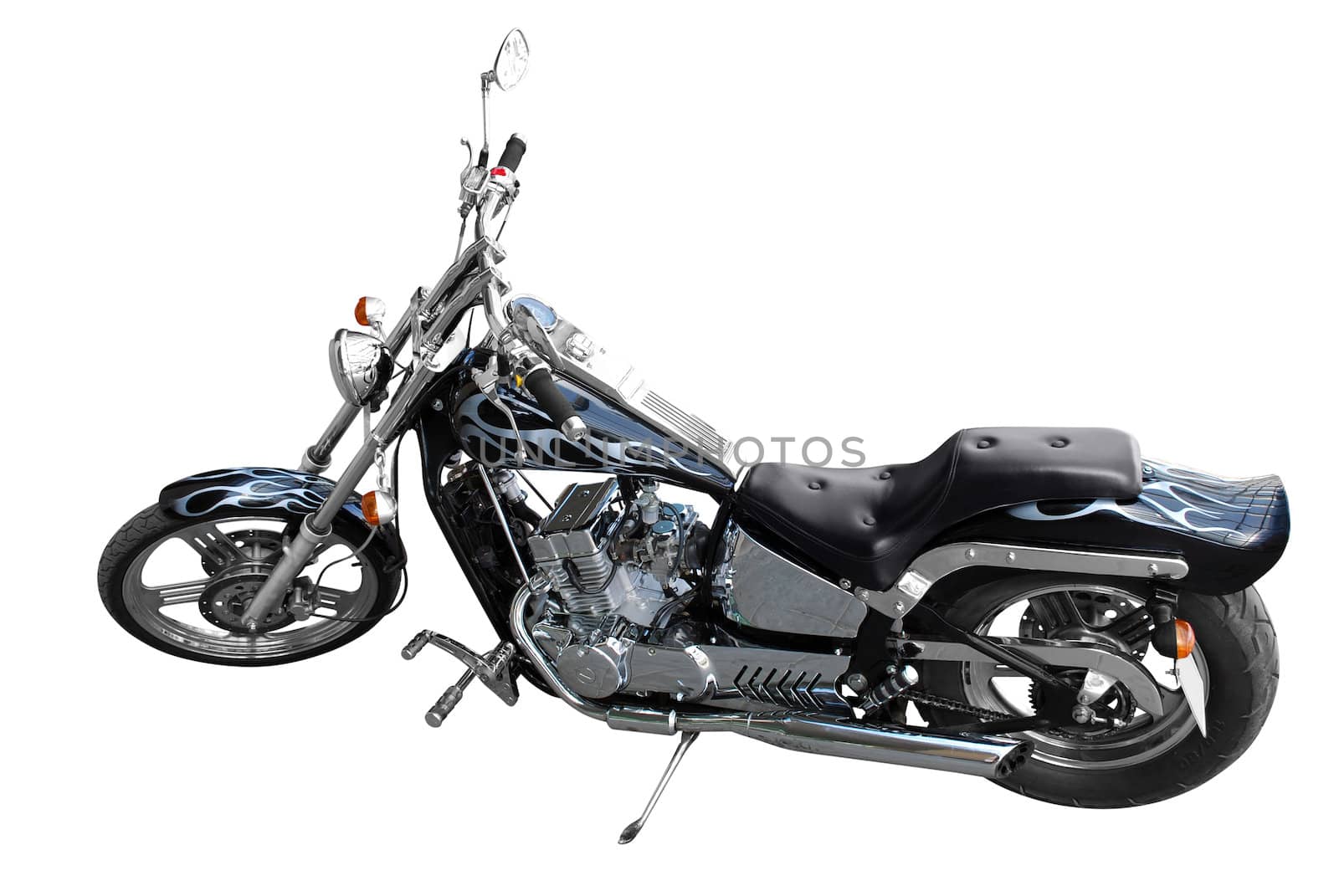 Attractive motorcycle isolated on white background