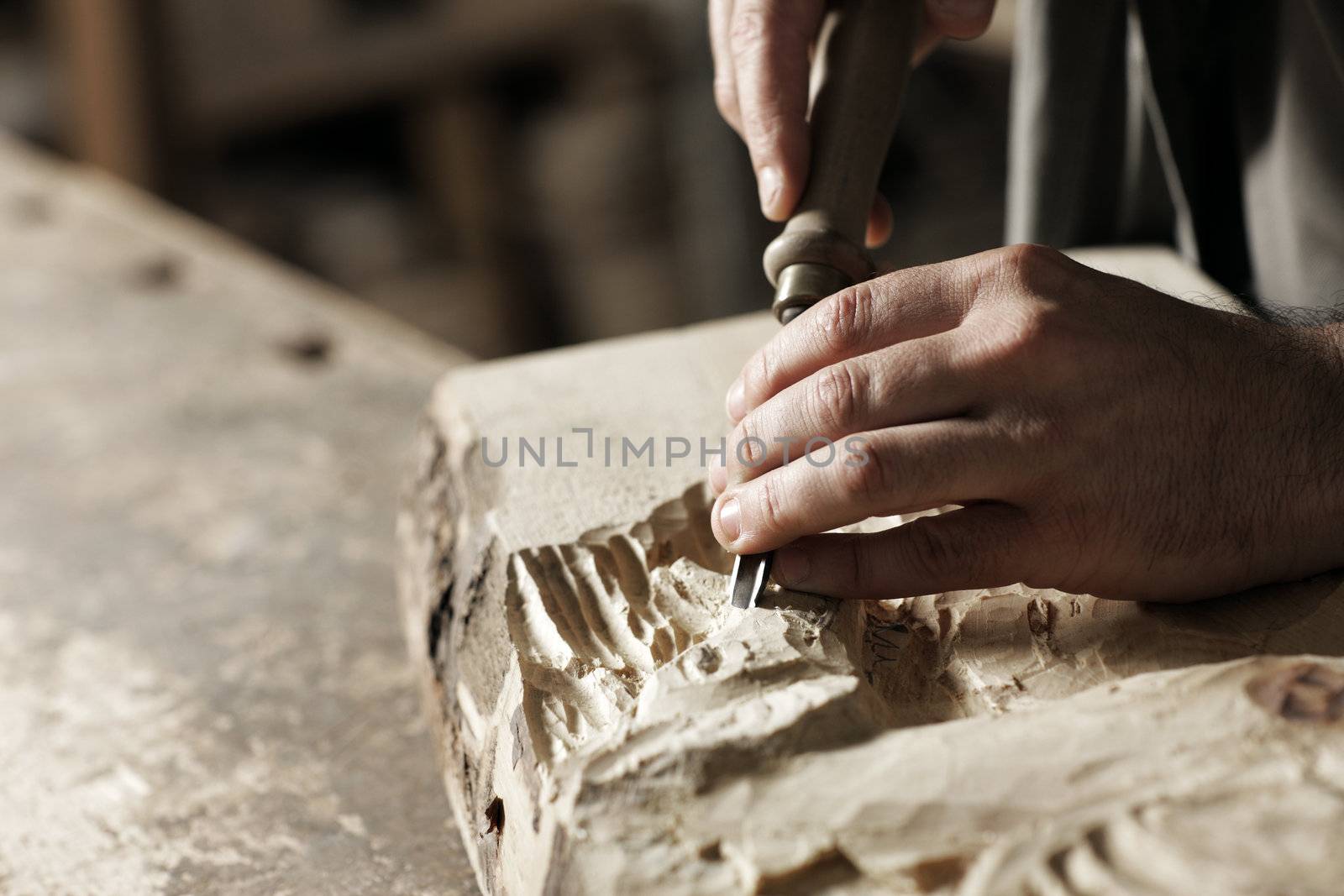 hands of a master, close up