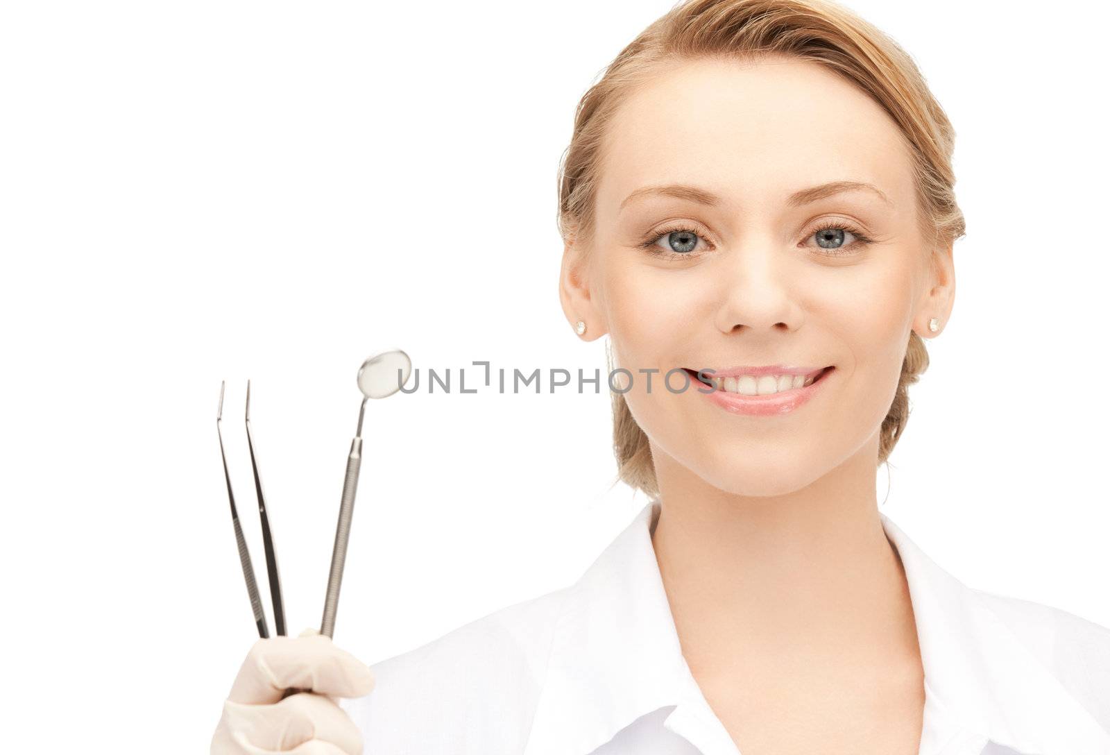dentist with tools by dolgachov