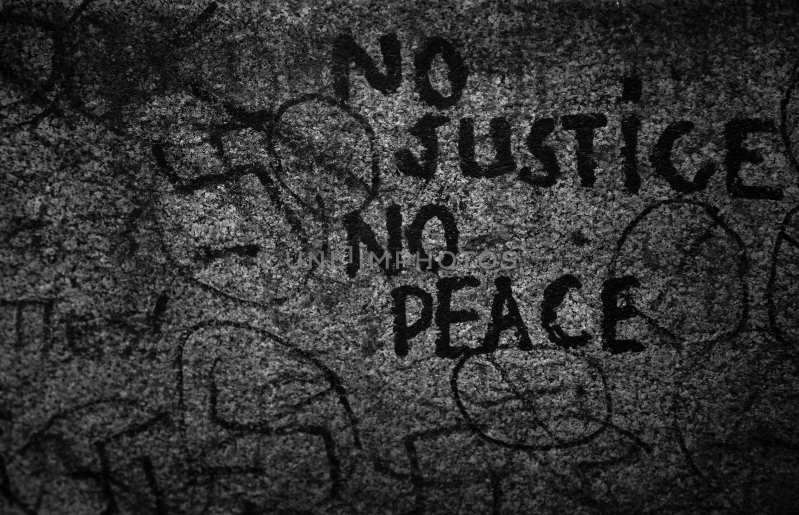 No justice-No peace concrete texture and background by Izaphoto