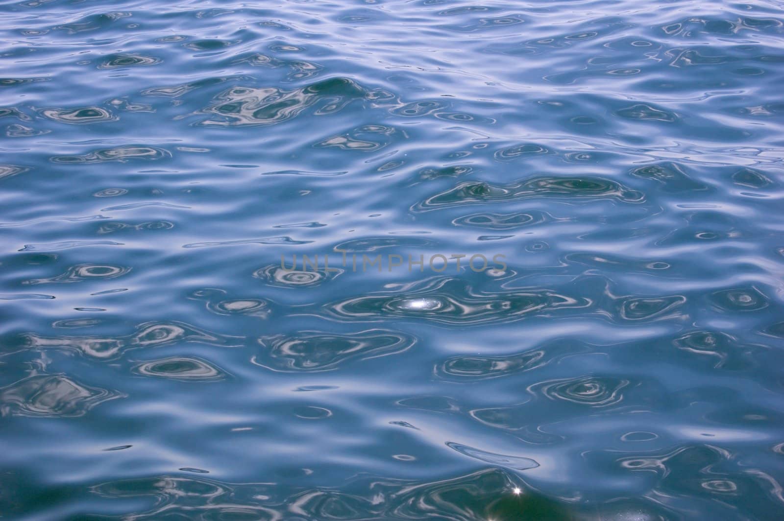 Waves and reflections on water surface