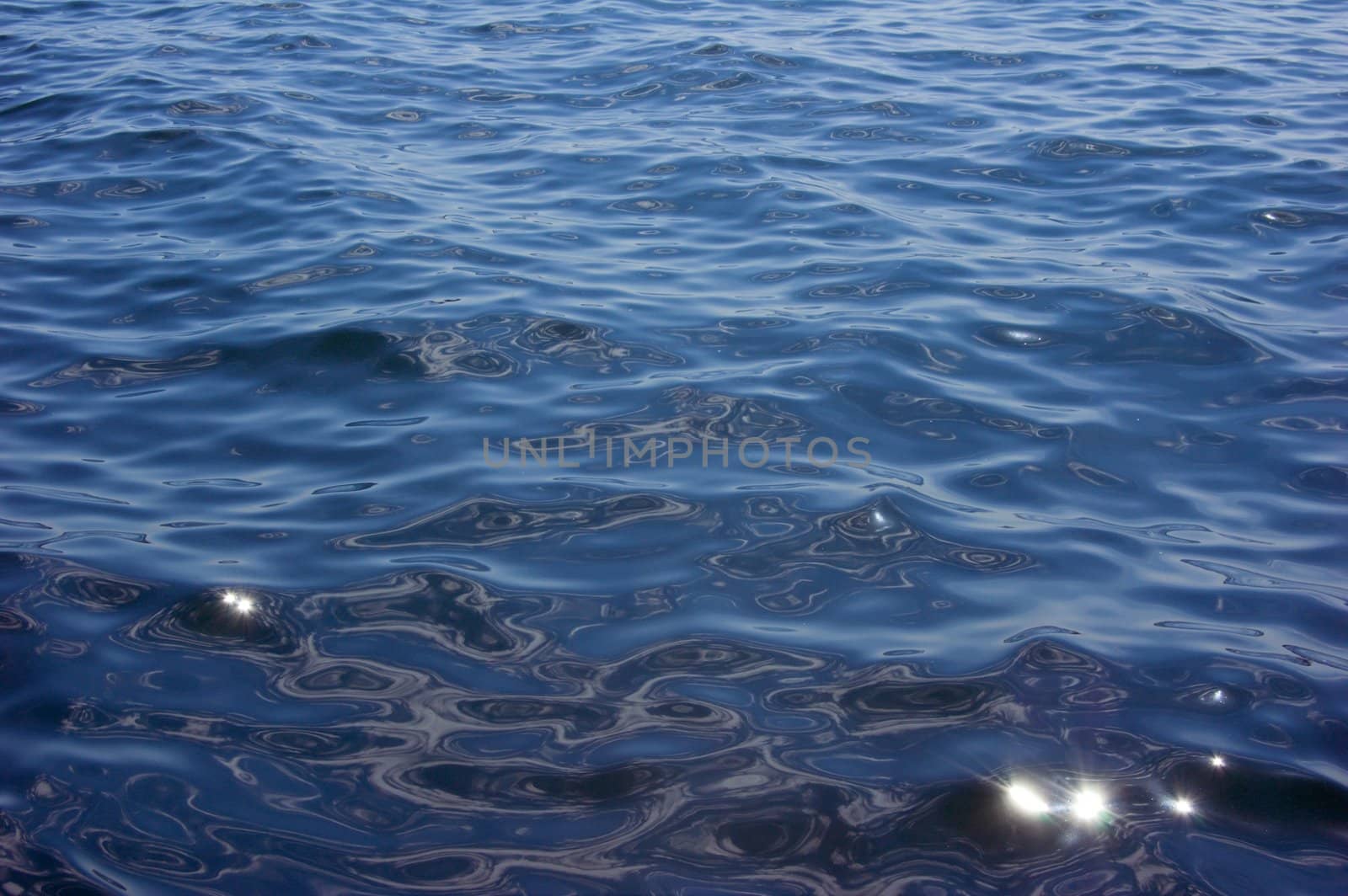 Waves and reflections on water surface