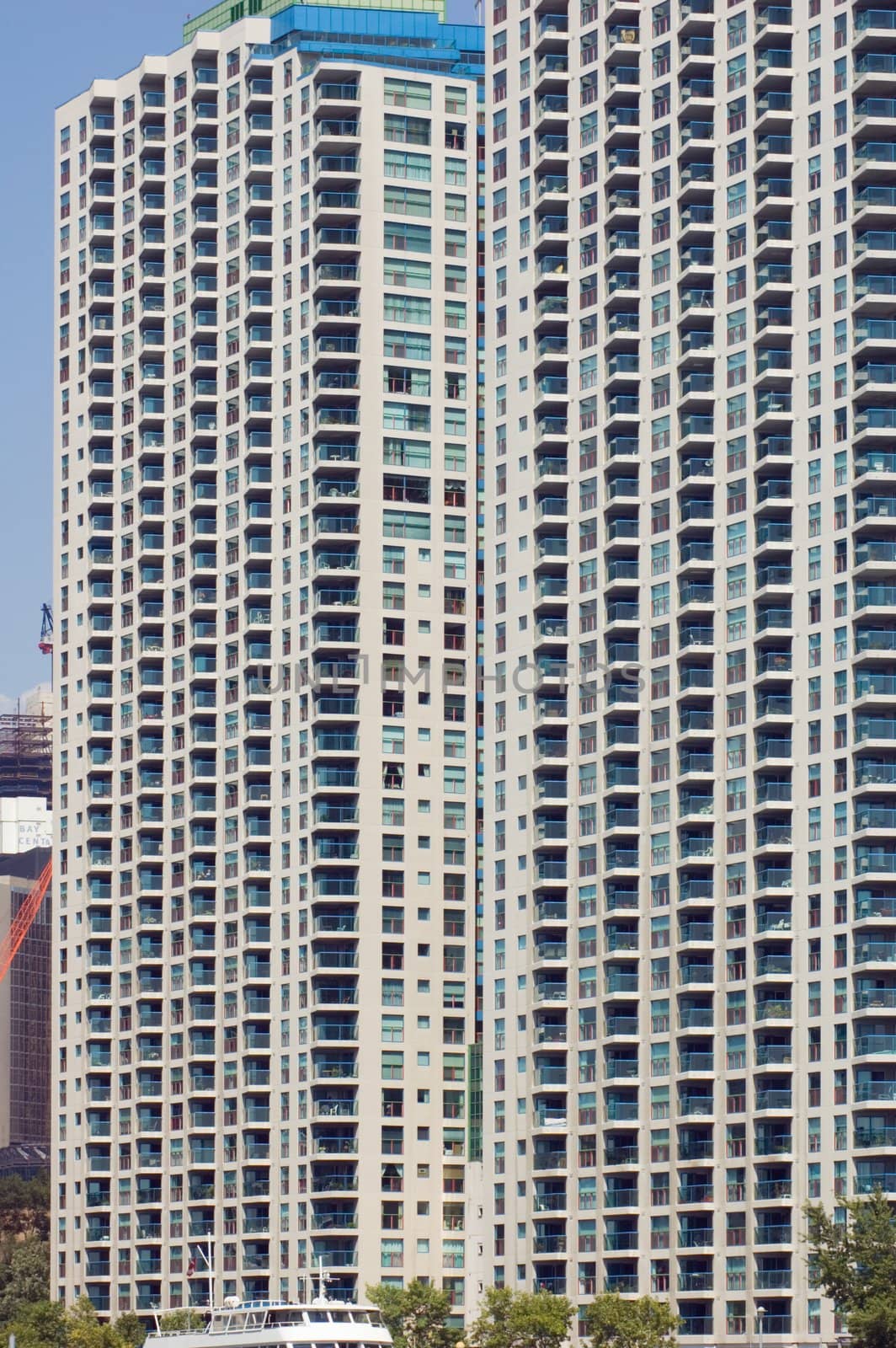 high-rise building in downtown Toronto in sunlit