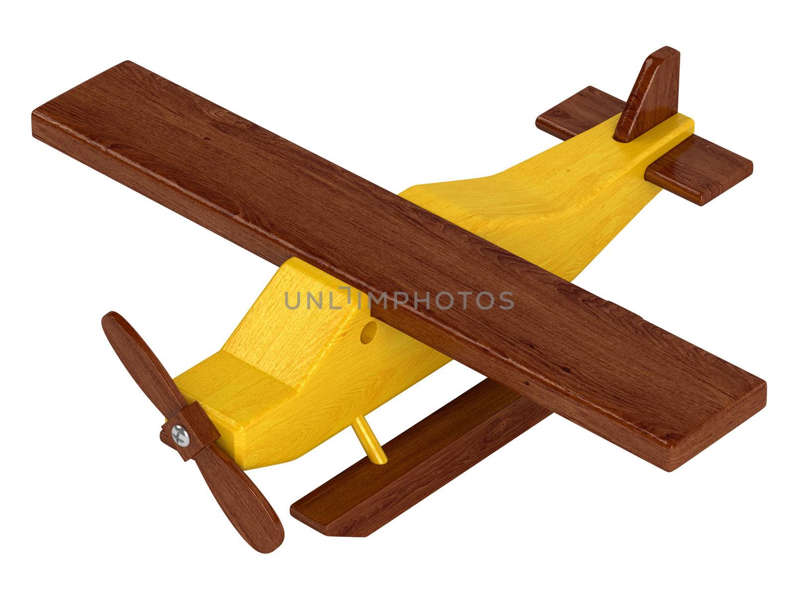 Wooden seaplane on pontoons by AlexanderMorozov