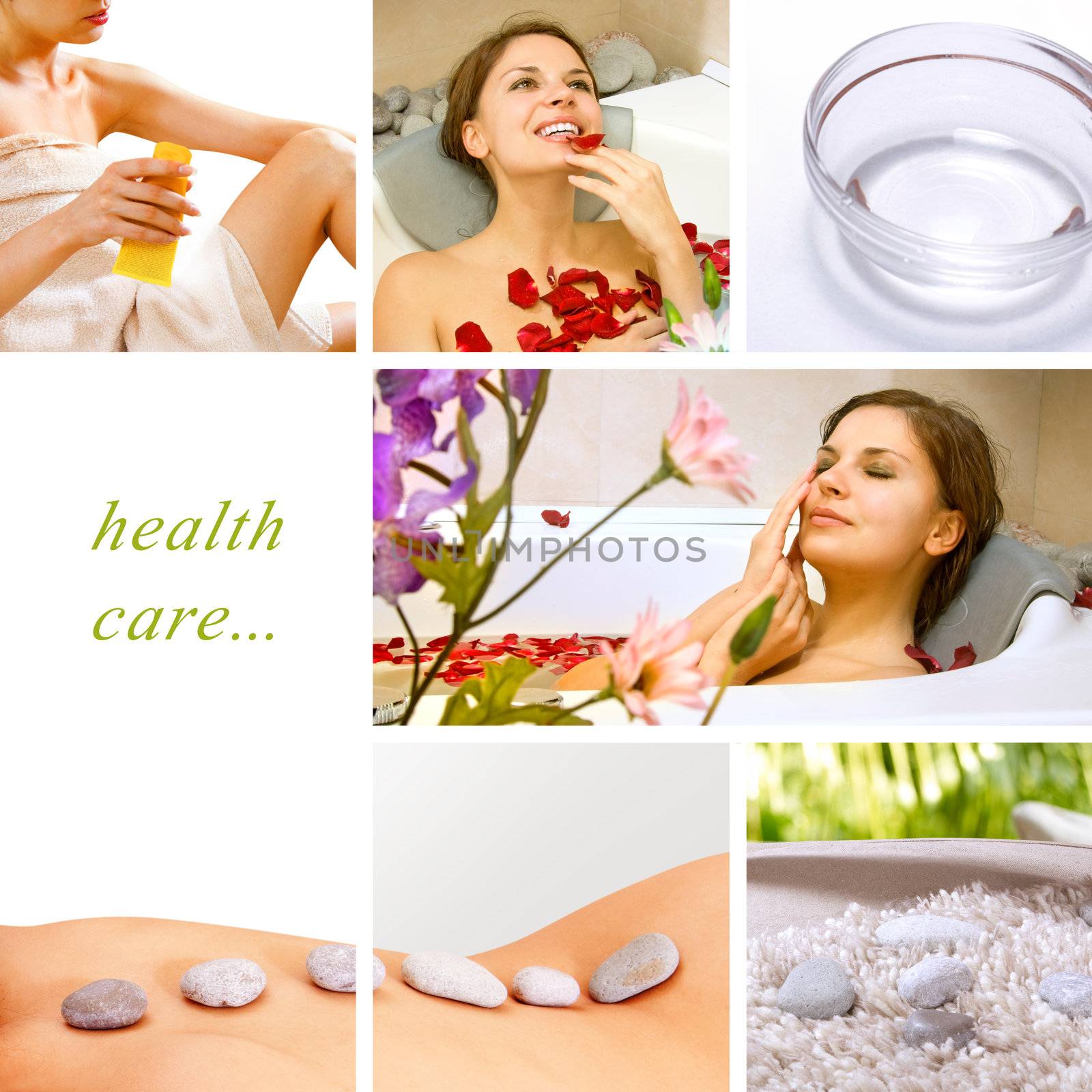 Spa Collage.Dayspa concept composed of different images