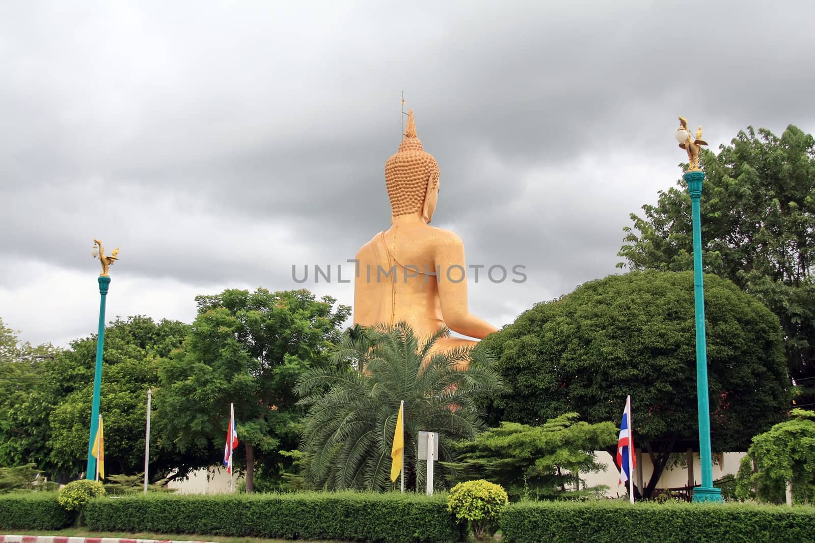 Buddha statue at temple in Bangkok, Thailand