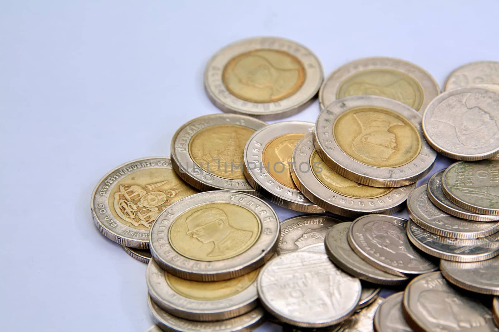 Thai coins isolated