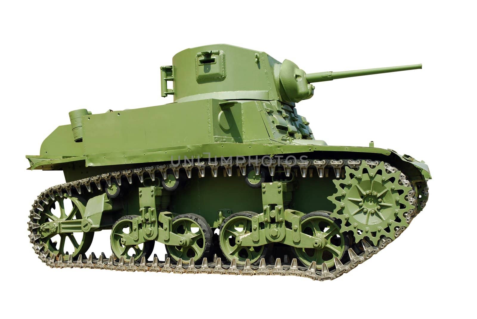 American light tank from WWII isolated