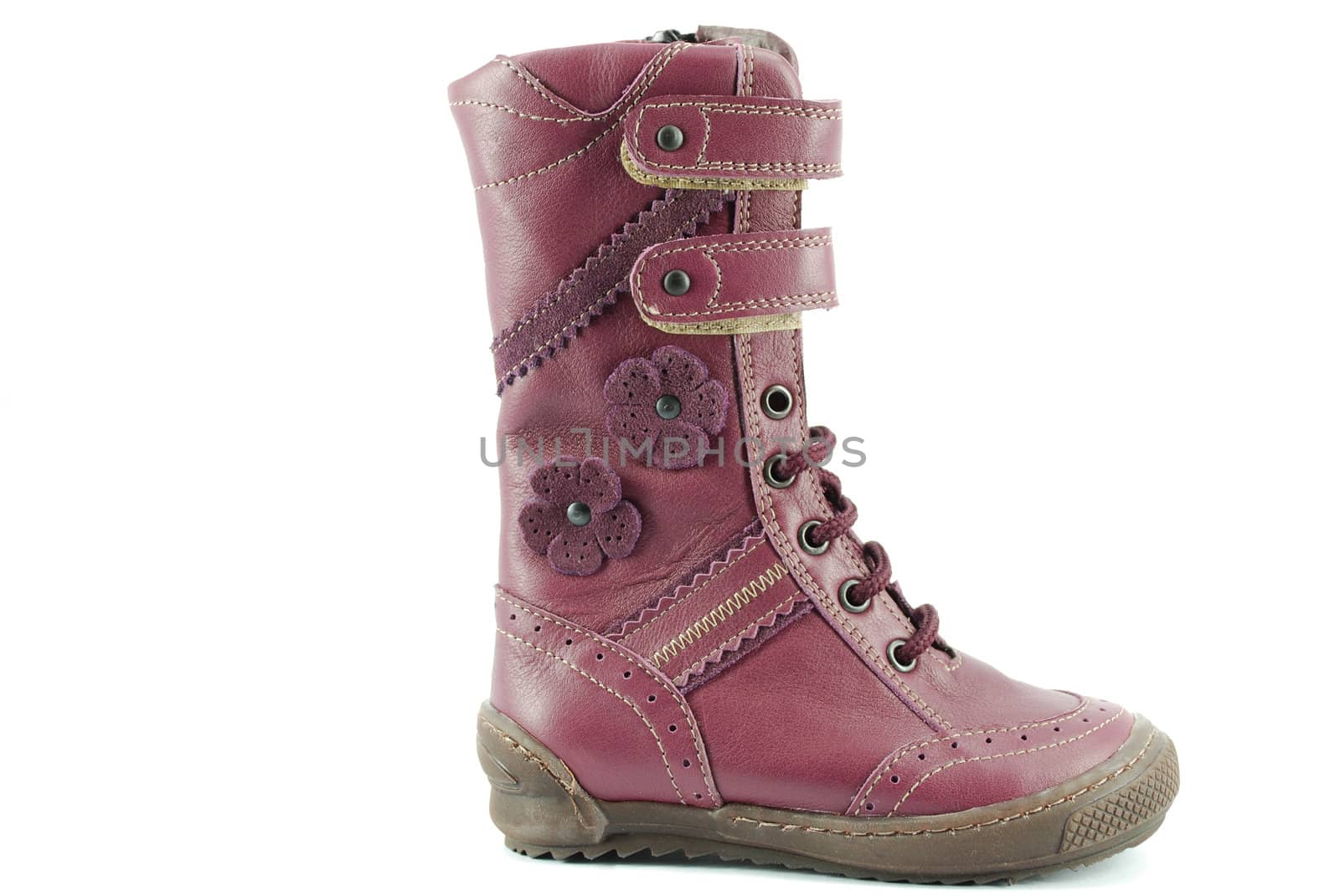 Leather winter boot for little girl