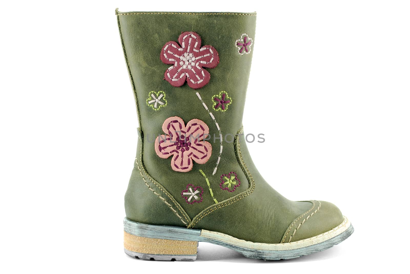 Leather winter boot for little girl
