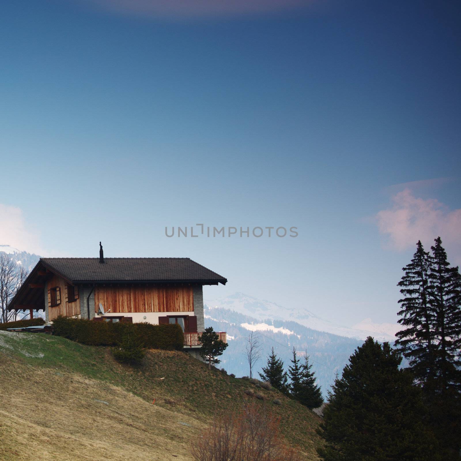 chalet in mountains by Yellowj
