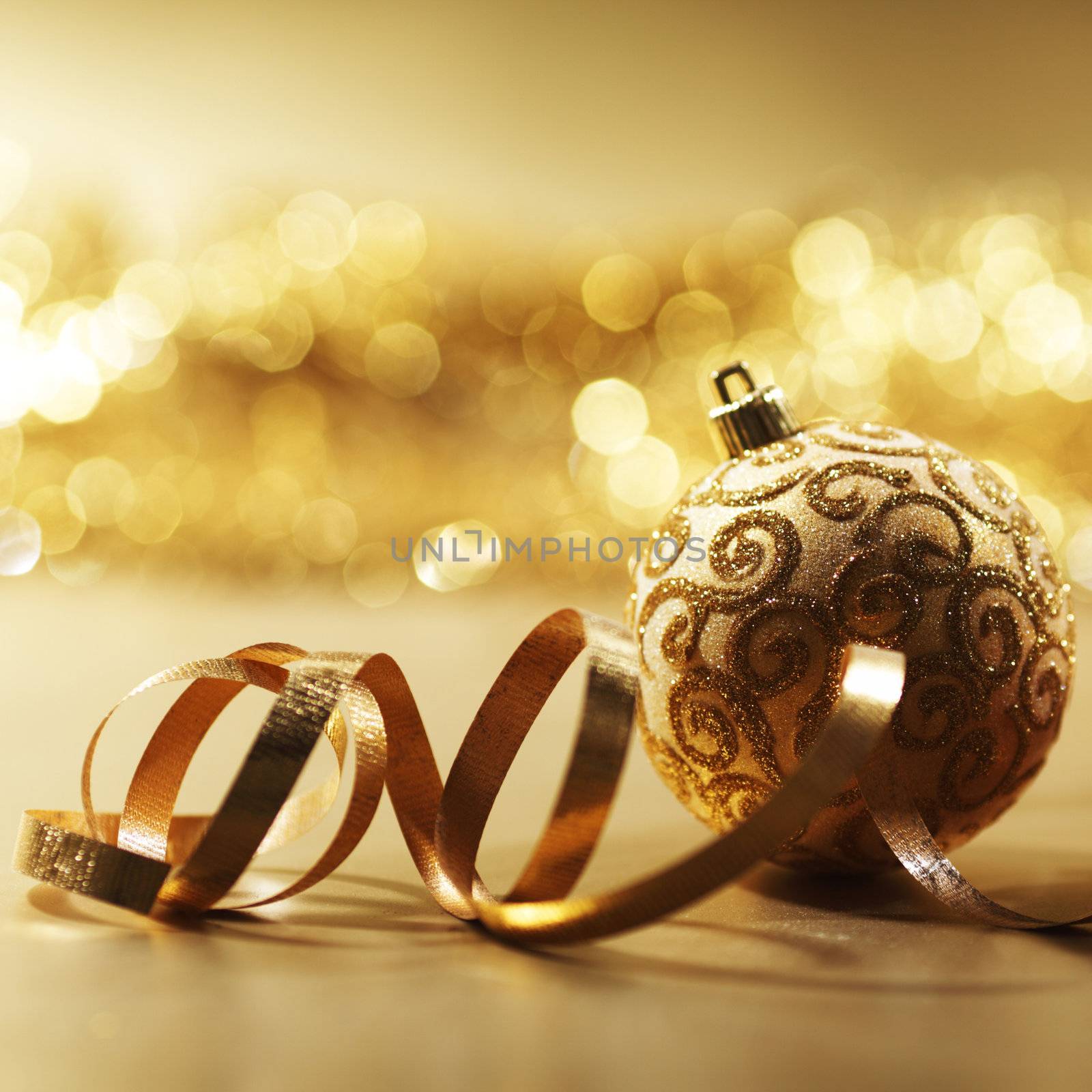 golden christmas card holiday background