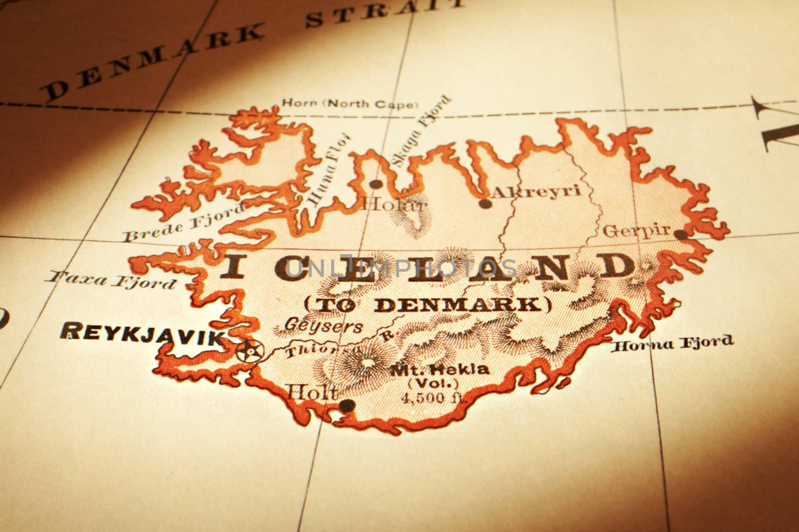 Old Map of Iceland by Travelling-light