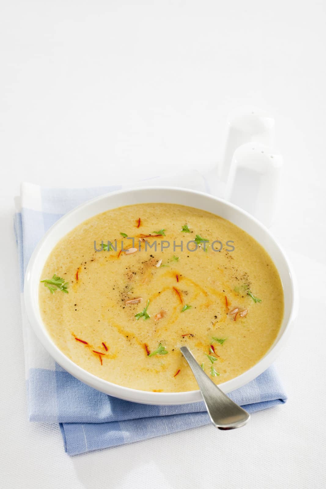 Spanish Onion Soup with Saffron and Almonds by Travelling-light