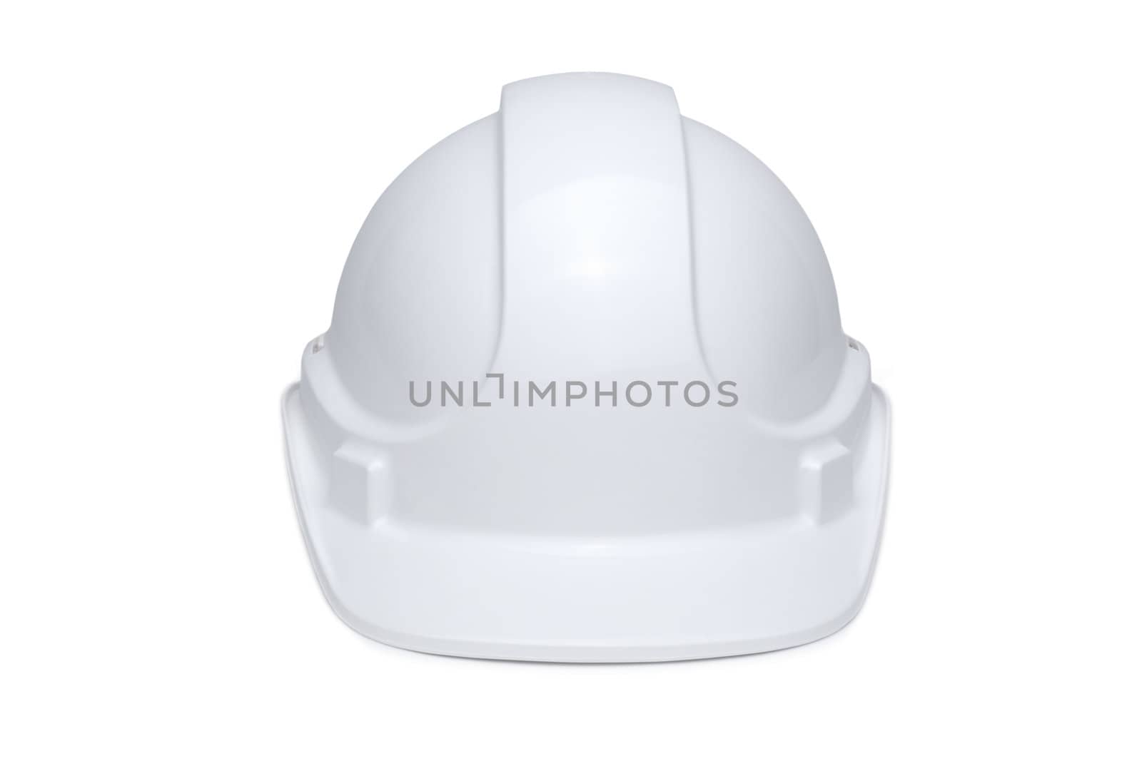 White Hardhat Front View by Travelling-light