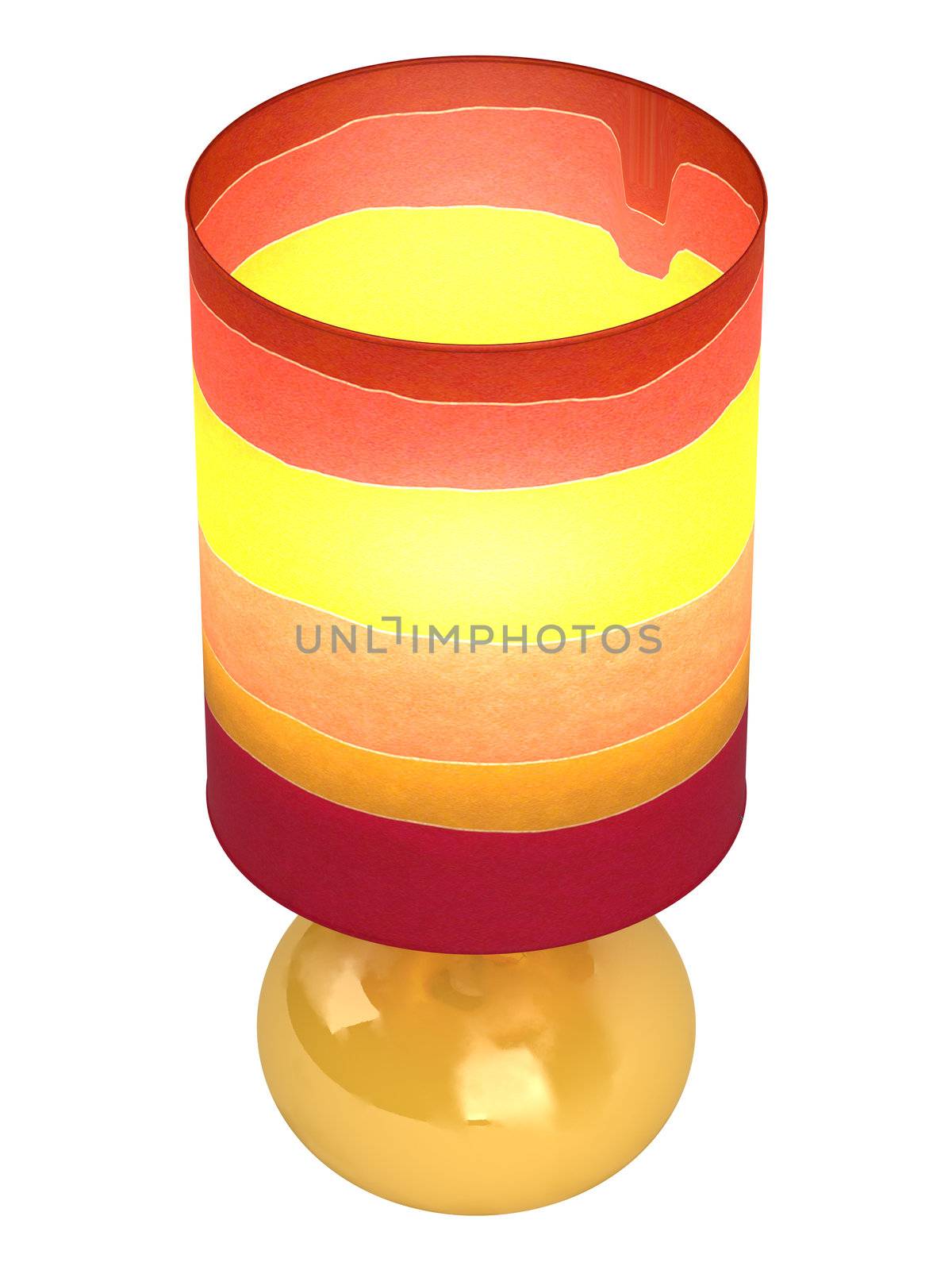 Colourful cylindrical lampshade and base by AlexanderMorozov