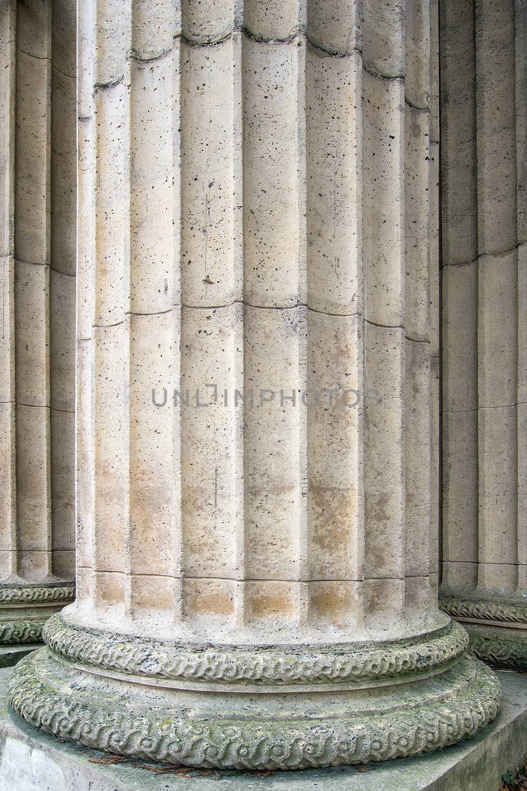 Corinthian Style Column of Historic Building Closeup