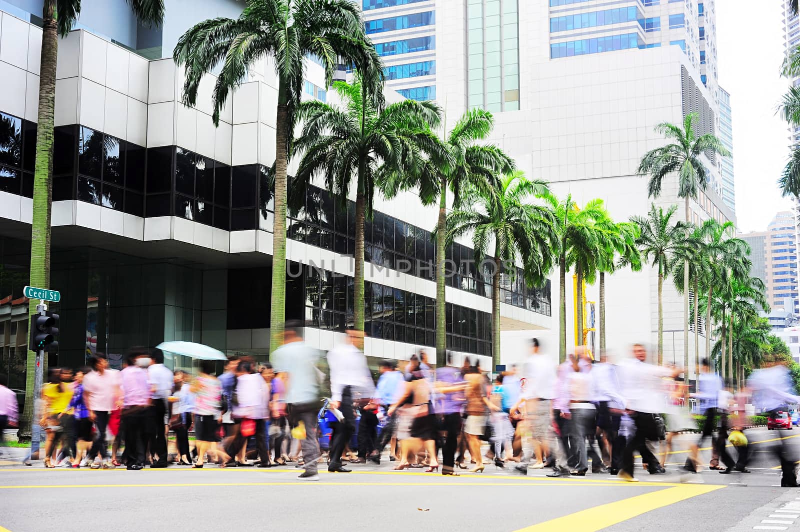 Rush hour in Singapore by joyfull
