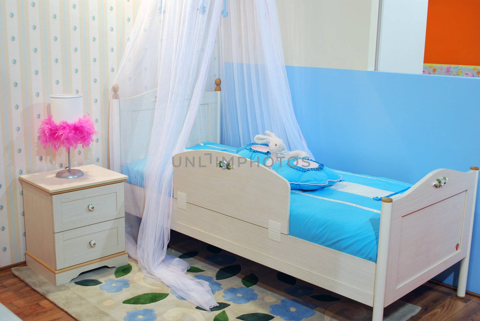 New modern children room for little girls