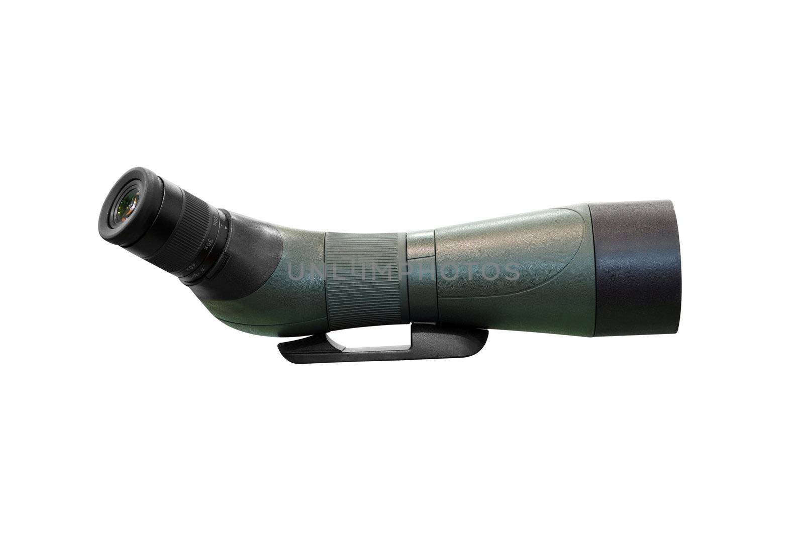 Telescope for digiscoping equipment isolated