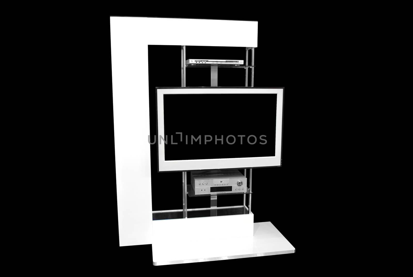 Modern style shelf with lcd tv
