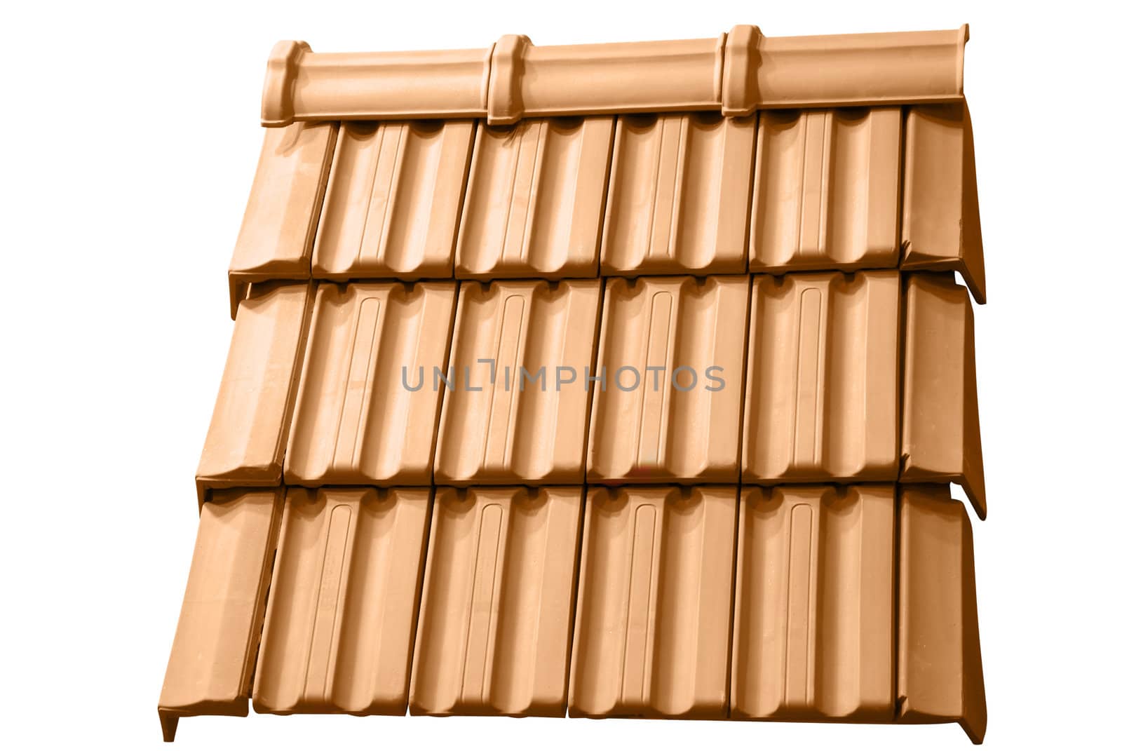 Roof tile isolated on white background