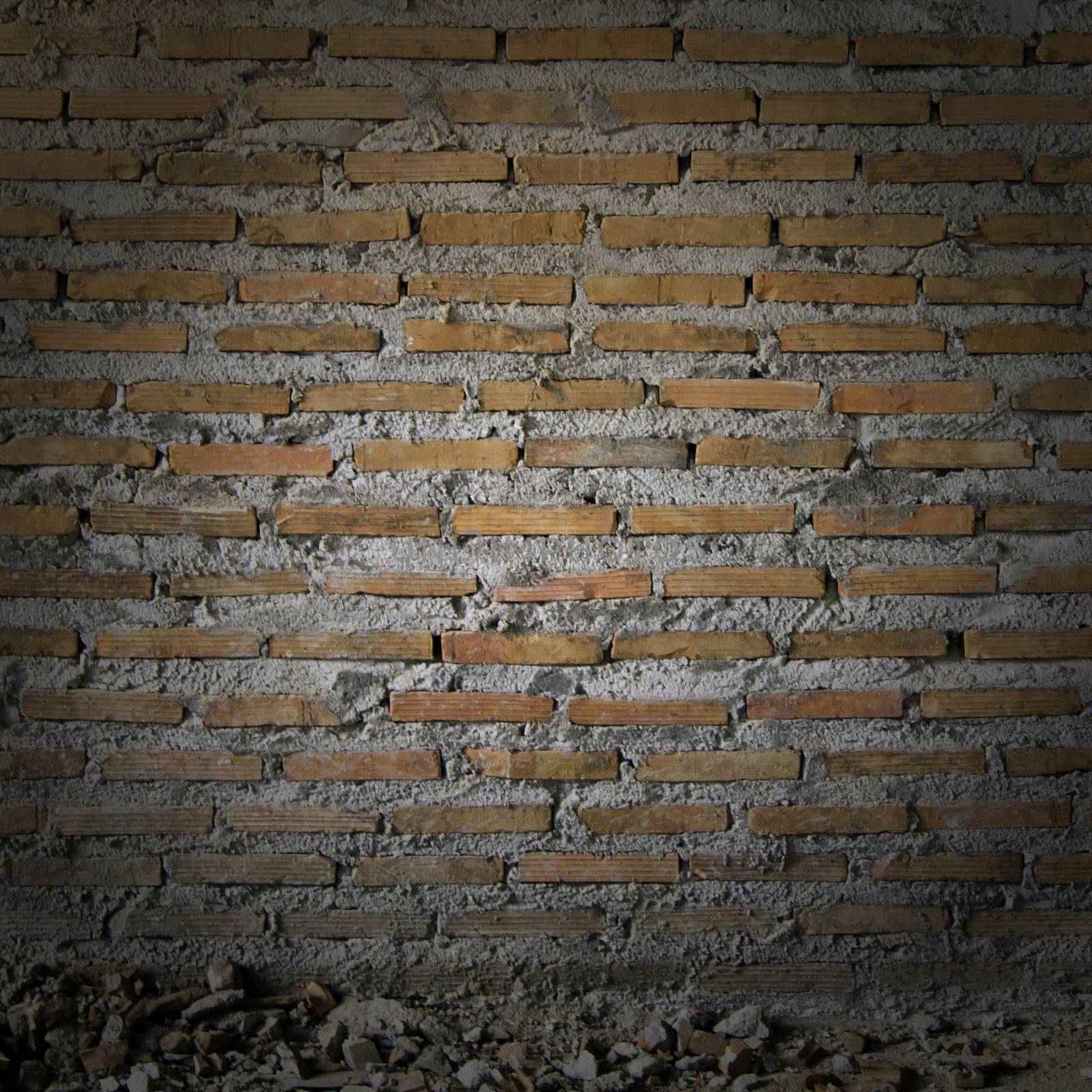 The Background of the Pattern of the Brick Wall by siraanamwong