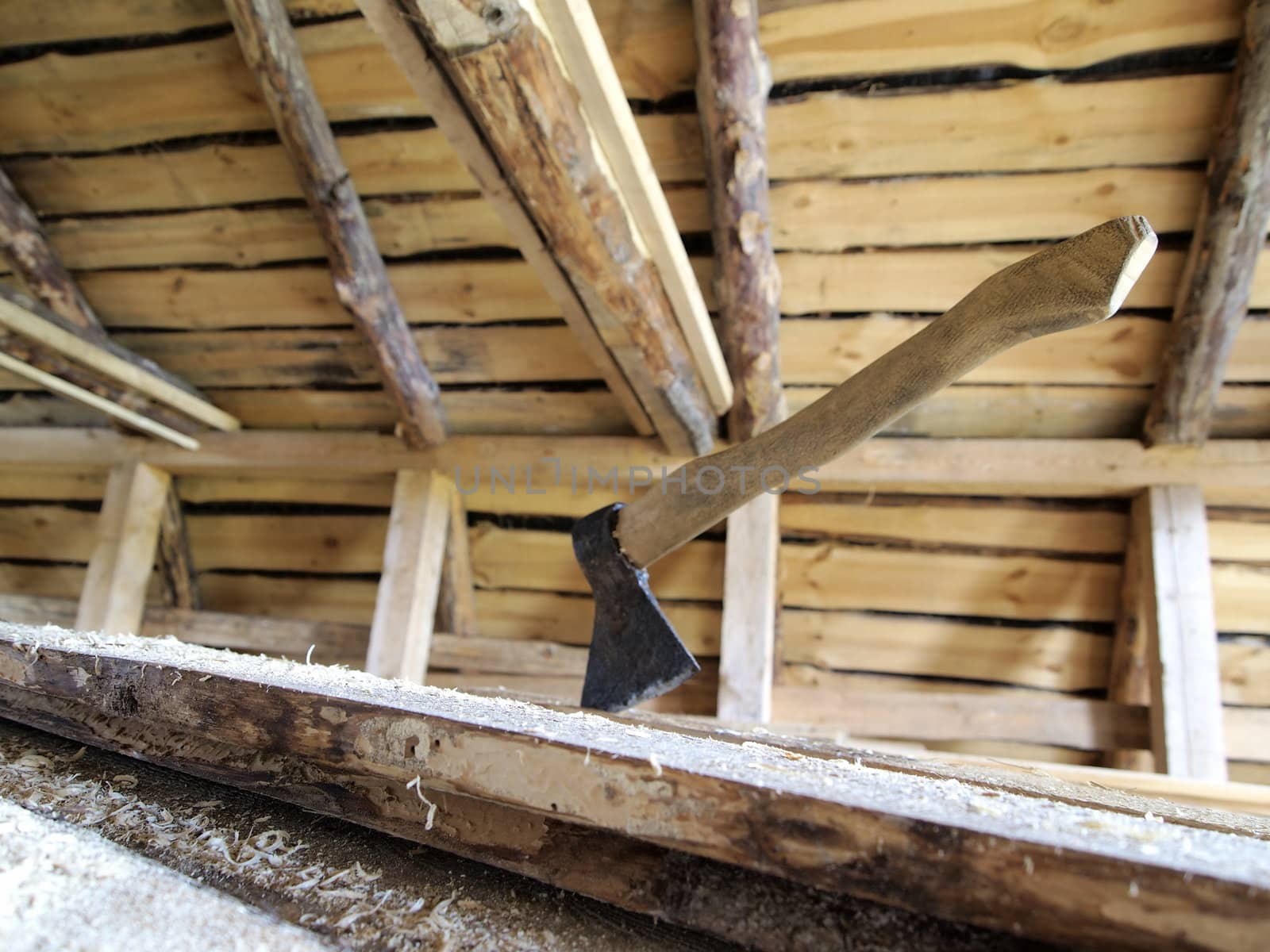 ax at a construction