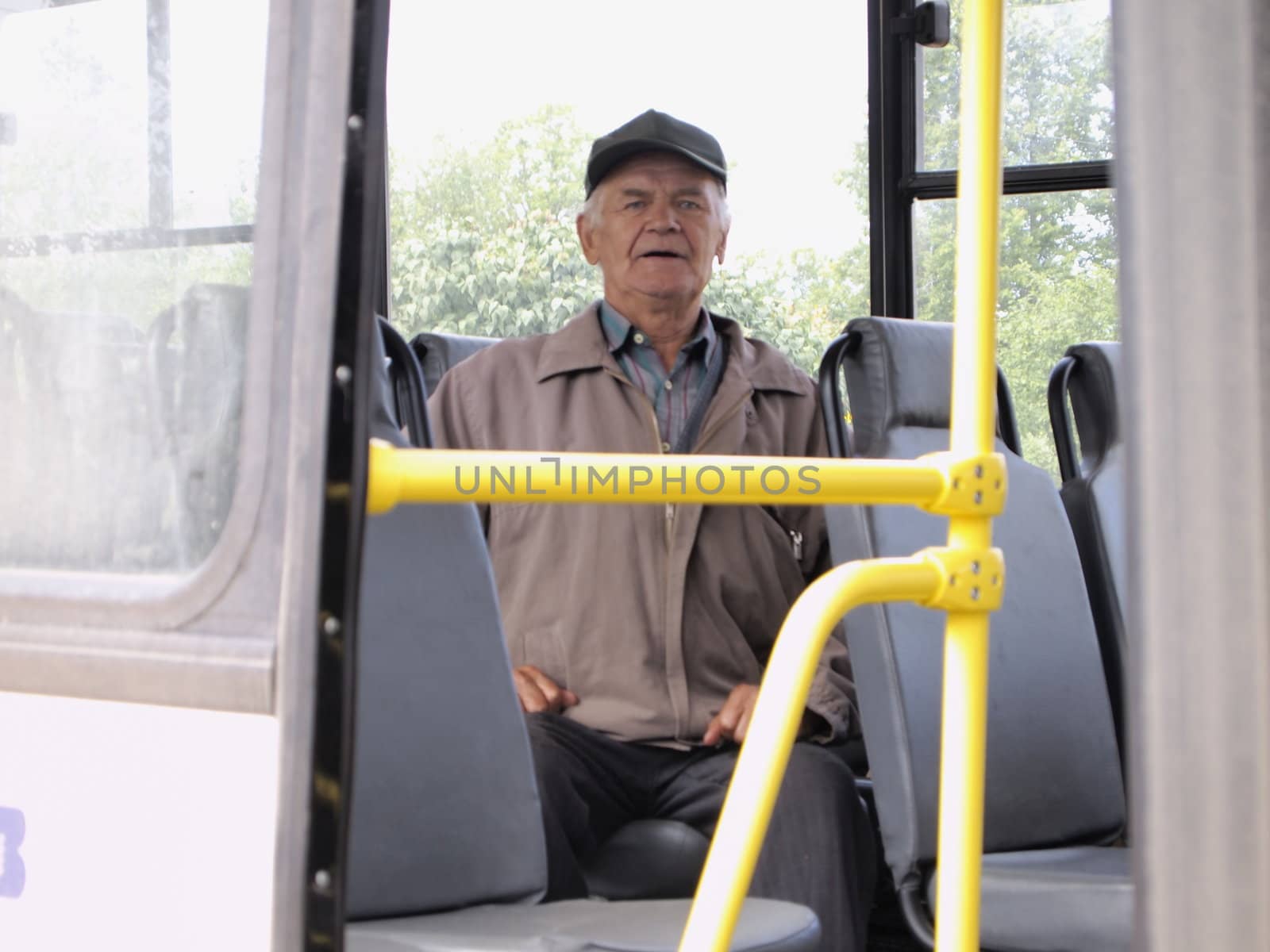 senior in a bus