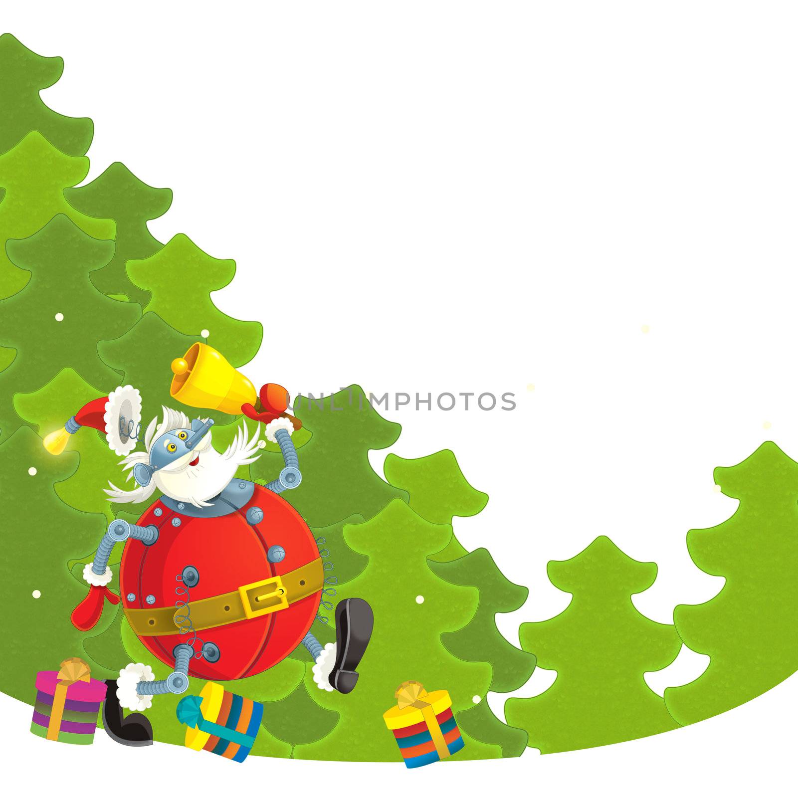 The beautiful illustration with many different elements