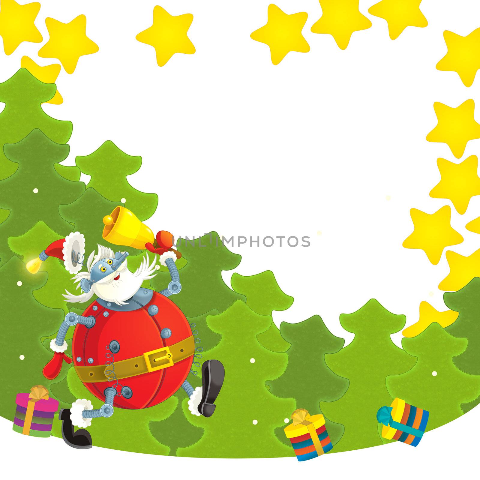 The beautiful illustration with many different elements