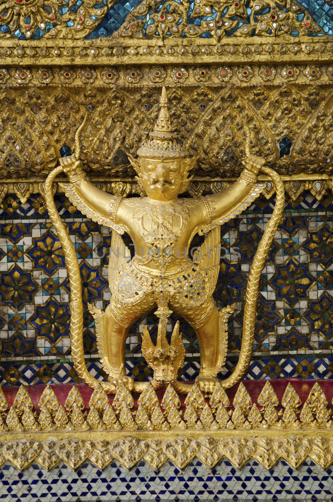 grand palace temple detail in bangkok thailand
