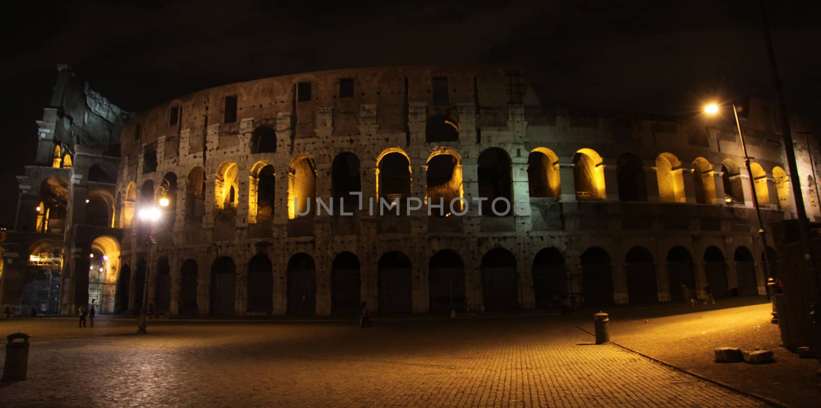 The Colosseum in Rome, Italy.  Built completed in 80 AD.  It was built by the Emperors Vespasian and Titus.
