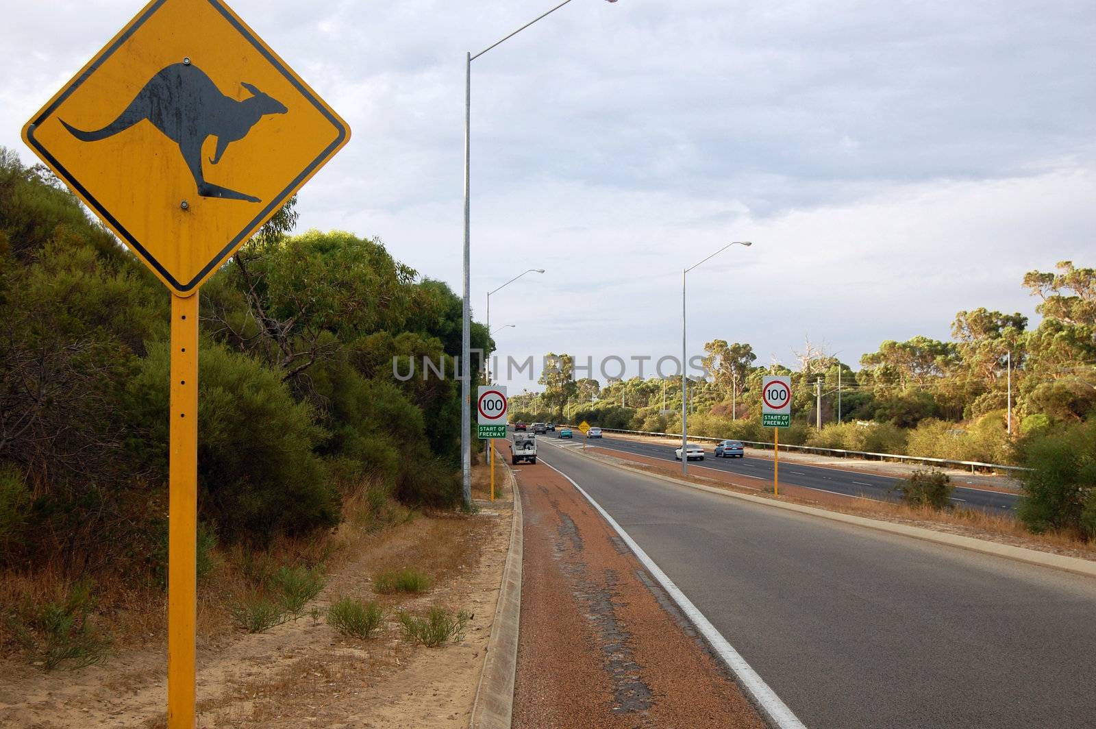 Road sign in Australia, Perth