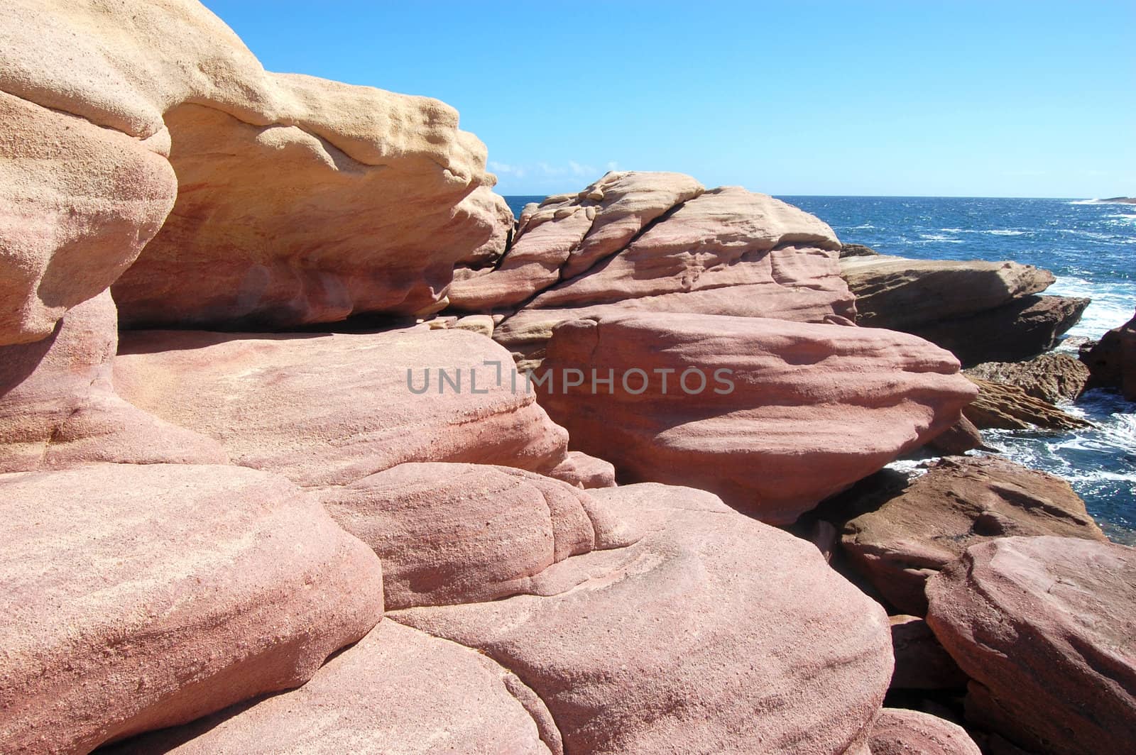 Red rocks in the coast