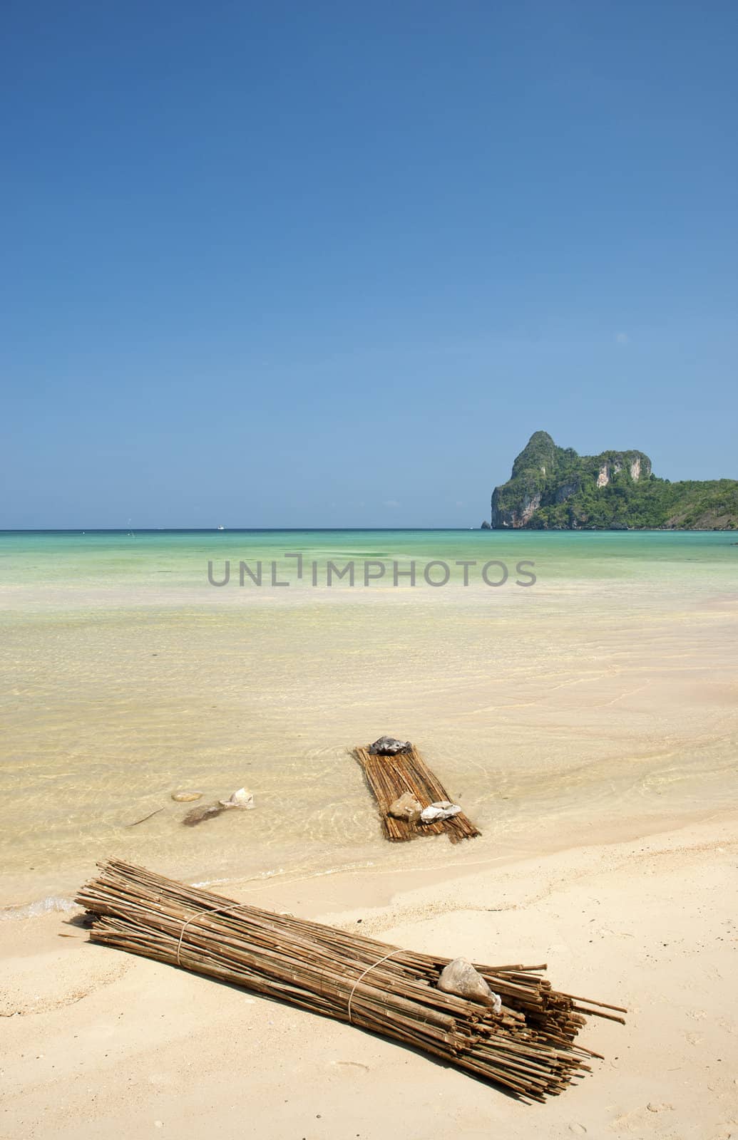 tropical beach in ko phi phi thailand