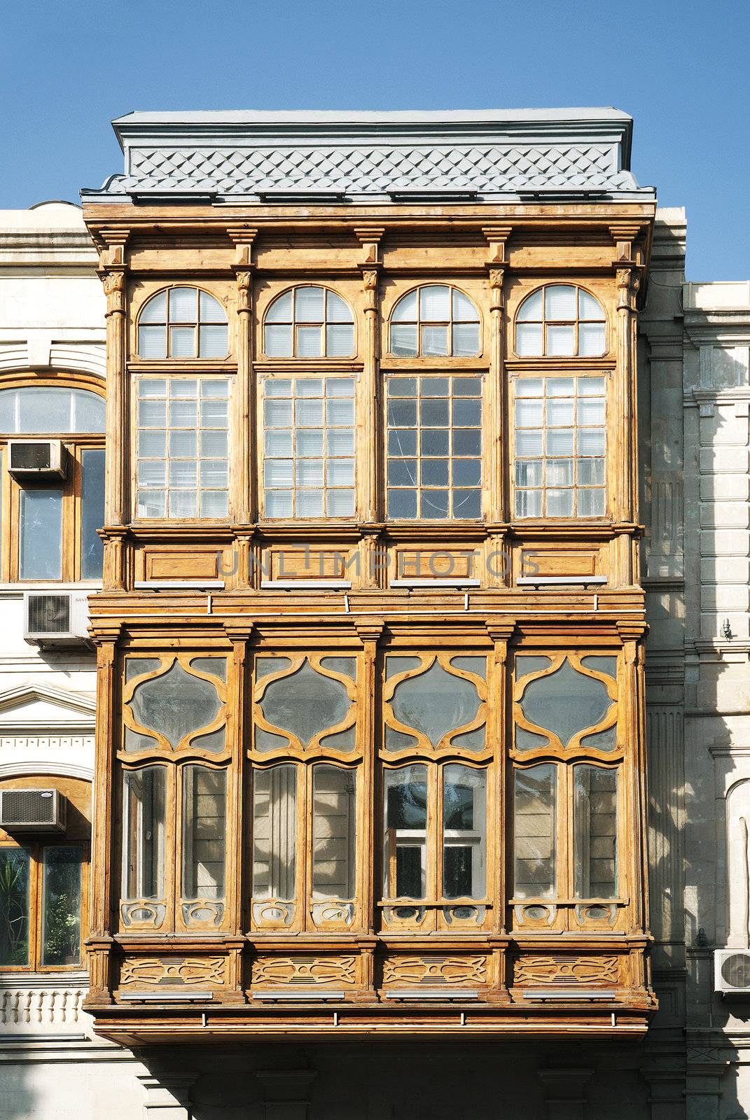 traditional balcony window architecture detail baku azerbaijan  by jackmalipan